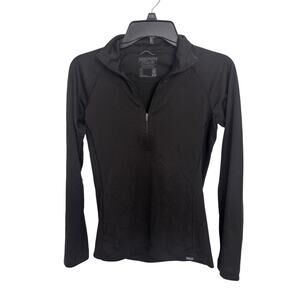 Patagonia Women’s Black Capilene Midweight Zip Neck Long Sleeve Baselayer S